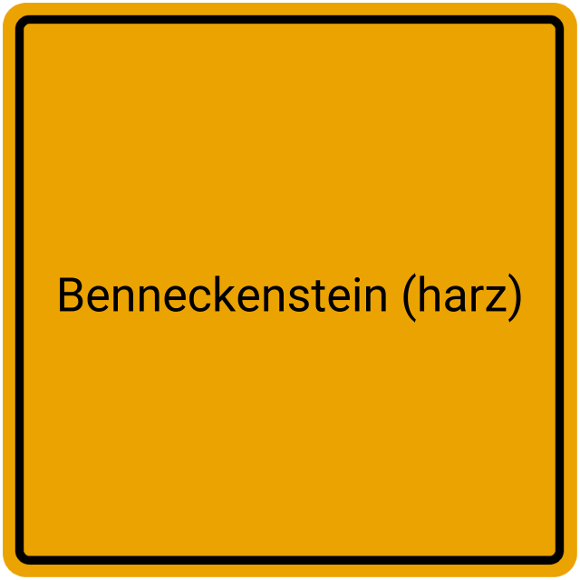 Meldebestätigung Benneckenstein (Harz)